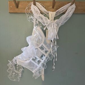 For Love & Lemons White Lingerie Set